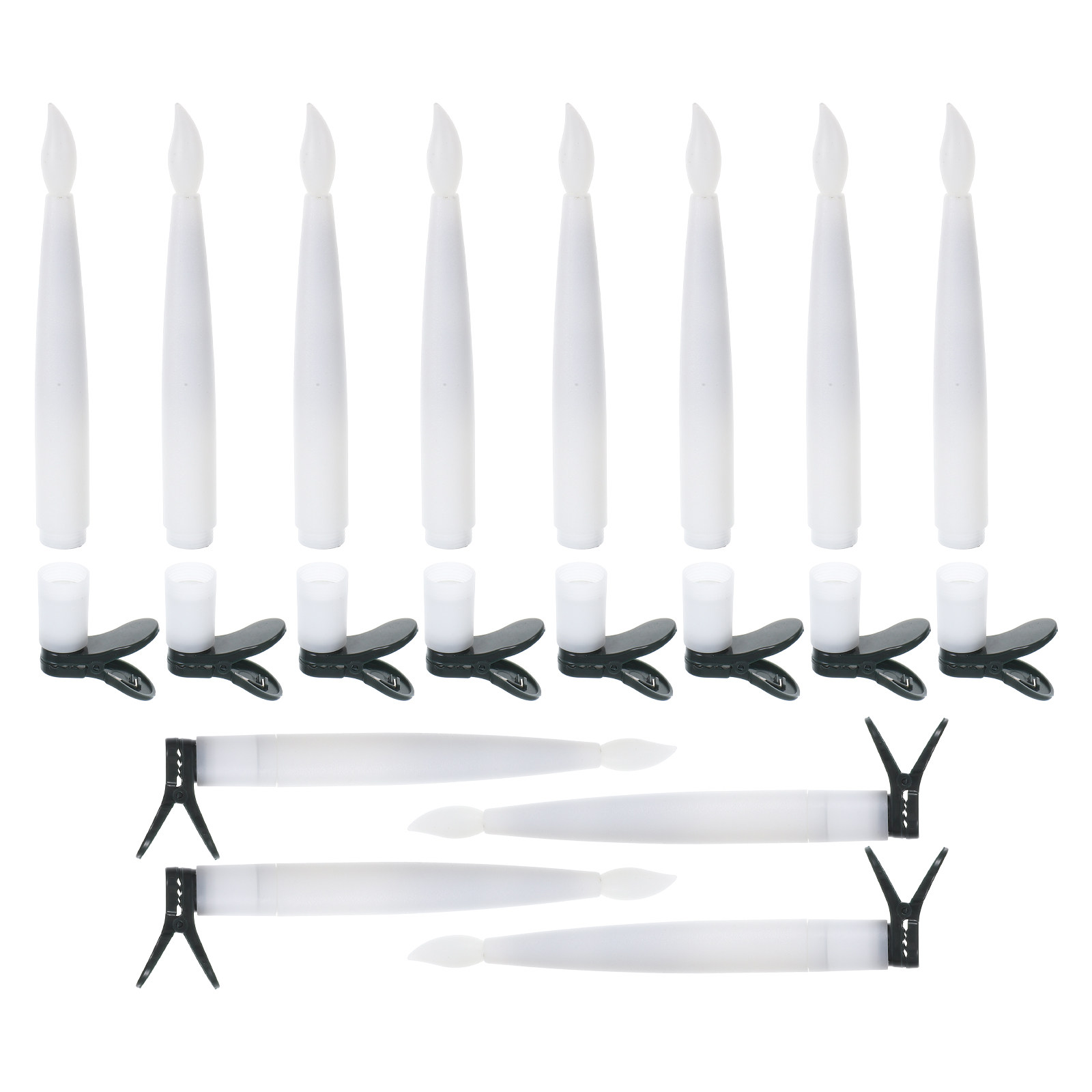 Paraffin Wax - 12 sets kerstboom LED-decoratieset, warm wit,