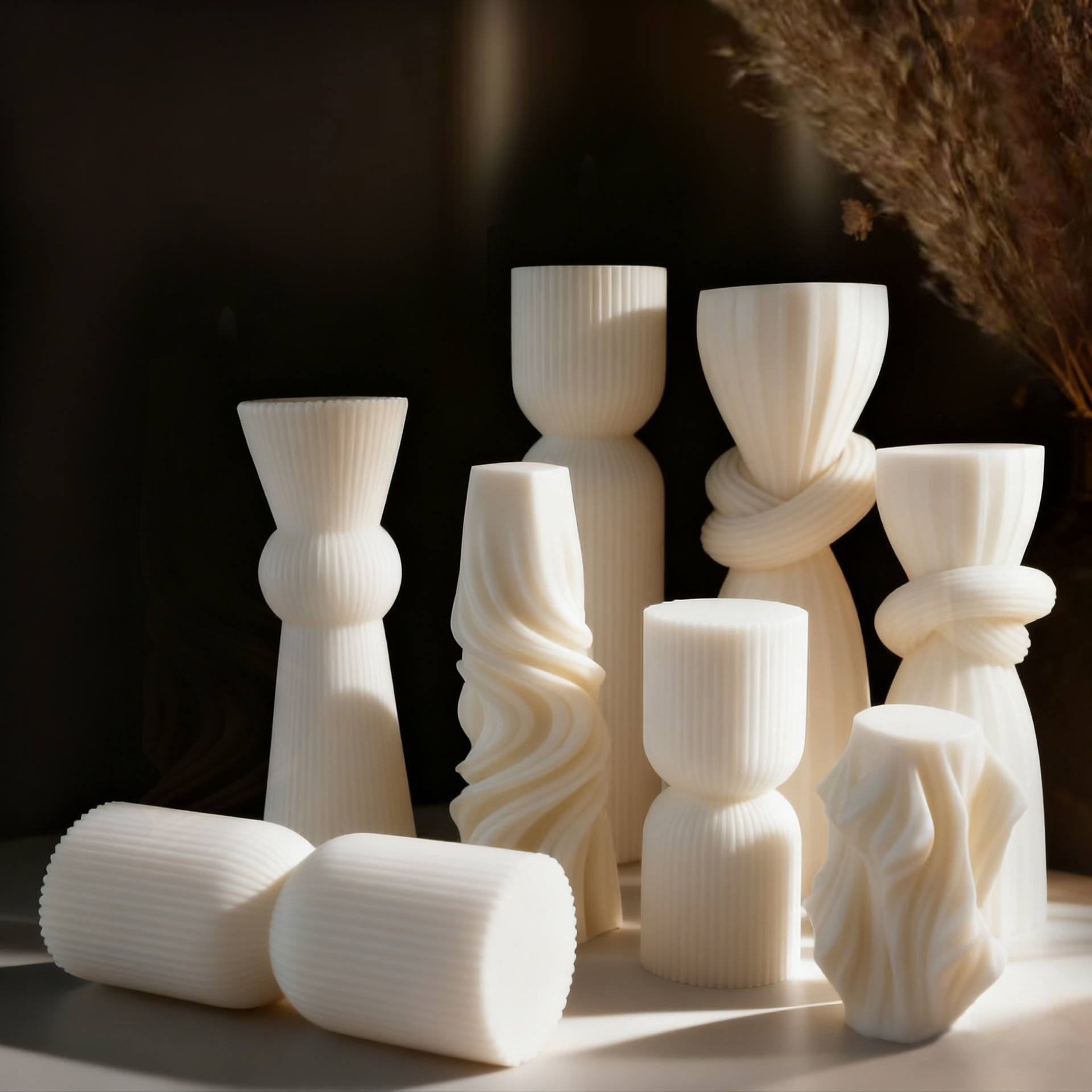 Noordse minimalistische witte  - Silk Candle recensie en prijs