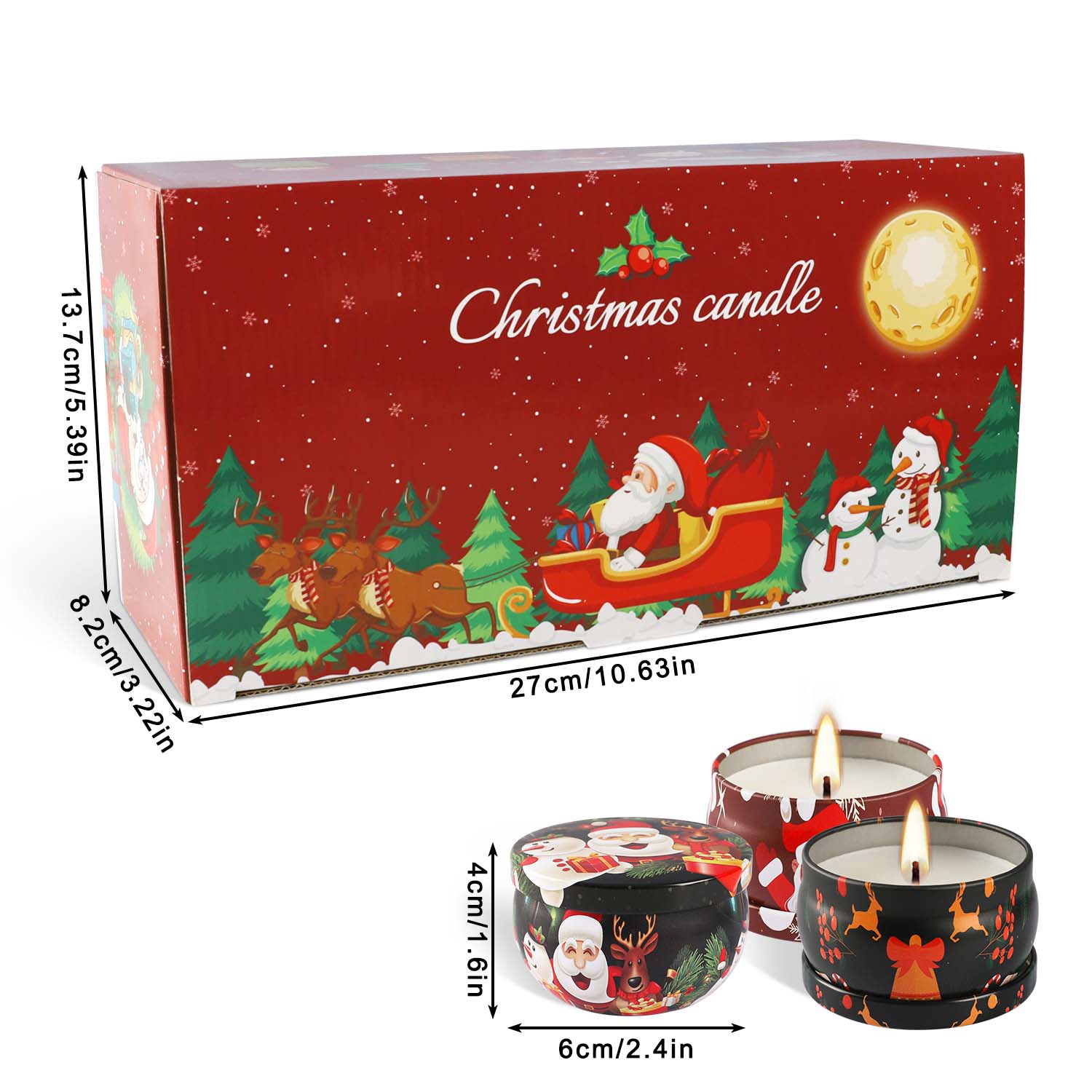2,3 inch, 16-delige kerstgeurk - Paraffin Wax recensie en prijs