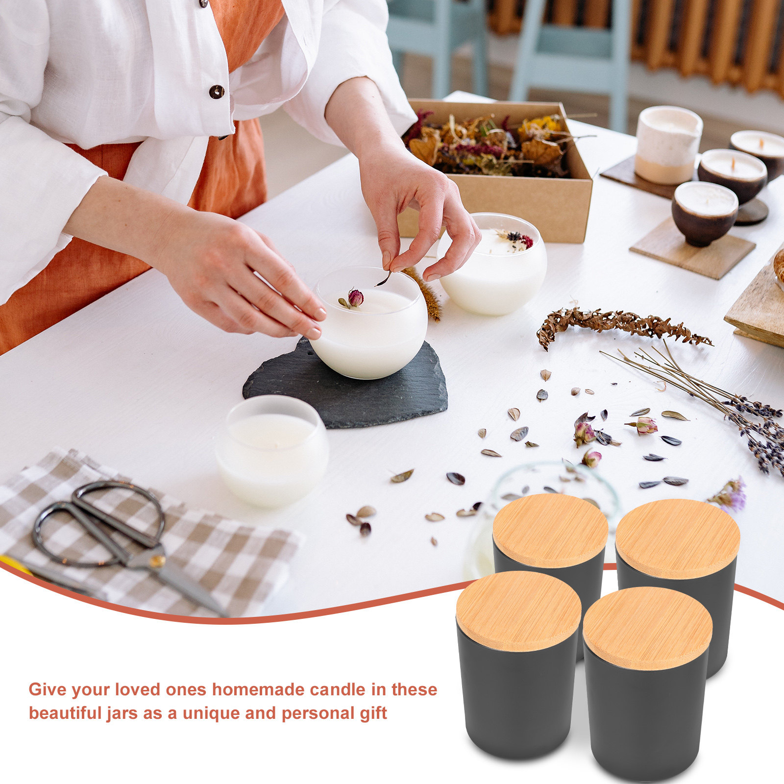 Set van 4 glazen kaarsenpotten - Candle Making Kit recensie en prijs
